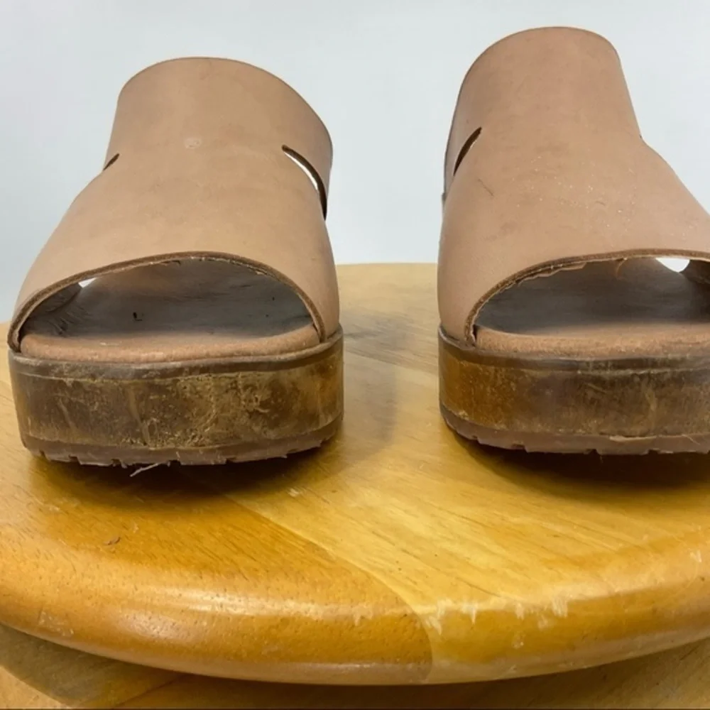 KDB Kelsi dagger leather wood platform sandal 7